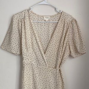 Cream Wrap Dress